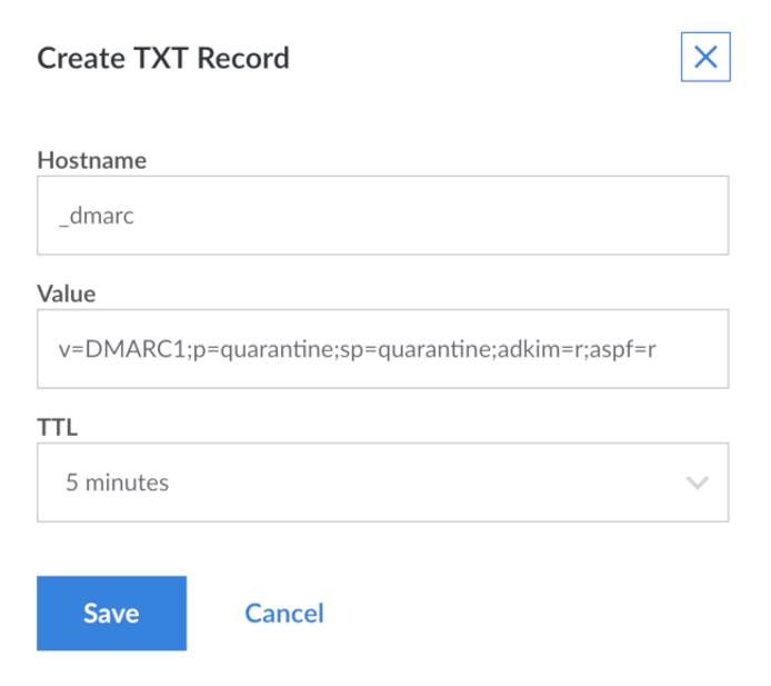 Linode DNS Manager add DMARC TXT record Linode DNS Manager add DMARC TXT record