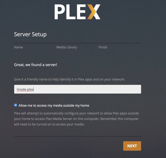 Name your media server Name your media server