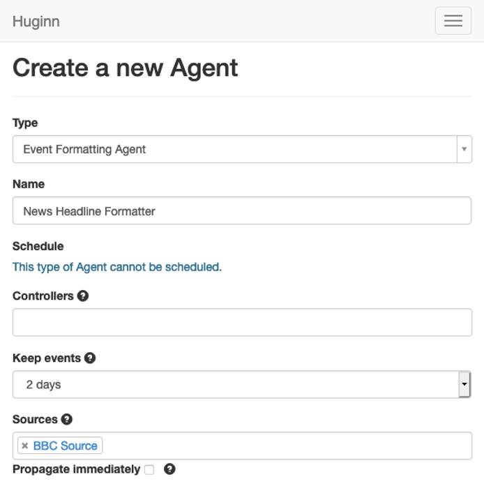 Event Formatting Agent configuration Event Formatting Agent configuration