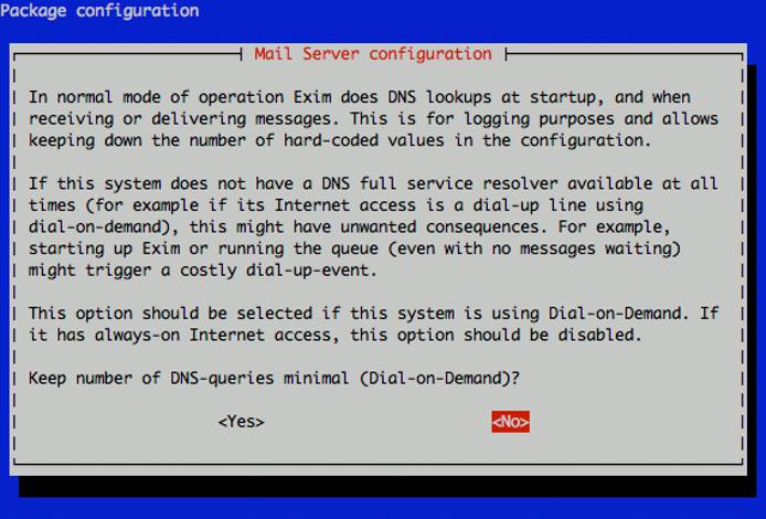 Exim4 DNS queries configuration on Ubuntu 9.10 (Karmic). Exim4 DNS queries configuration on Ubuntu 9.10 (Karmic).