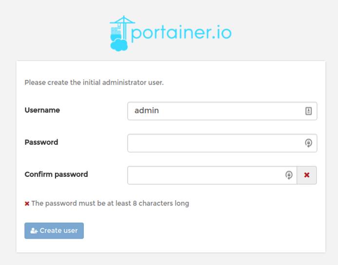Portainer Login Screen Portainer Login Screen