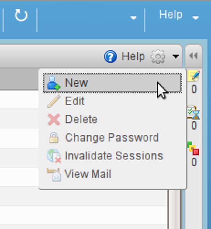 Open the new account dialog Open the new account dialog