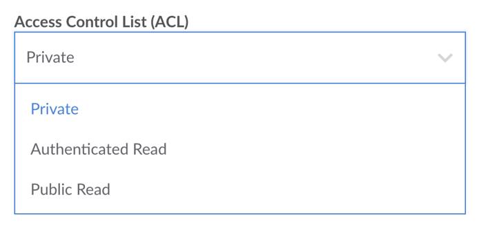 Object Storage Object ACL Menu Options Object Storage Object ACL Menu Options